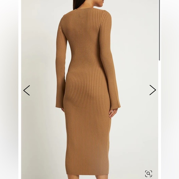 Anine Bing Tan Rib Knit Midi dress - Picture 10 of 16